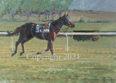 Horse Racing Limited Edition Print 'There Goes my Shirt' by Malcolm Coward