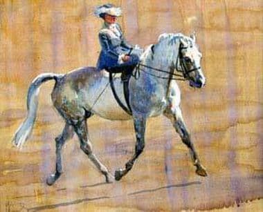 Horse Side Saddle Limited Edition Print 'Elegance' by Malcolm Coward