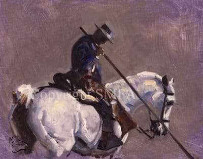 Horse Spanish Limited Edition Print 'Pole Dancer' by Malcolm Coward