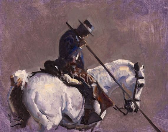 Horse Spanish Limited Edition Print 'Pole Dancer' by Malcolm Coward