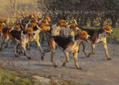 Hound Blank Greeting Card 'Contentment' by Frederick Haycock C525