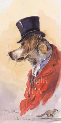 Hound Humorous Limited Edition Print 'The Huntsman' by Jonathan Walker