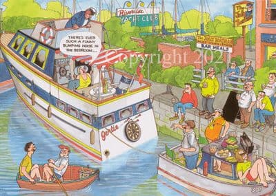 Humorous Blank Greetings Card 'A-Weigh Game' by Christopher Hope TH040