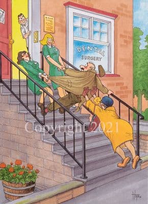 Humorous Blank Greetings Card 'Dental Care' by Christopher Hope TH046