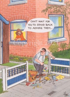 Humorous Blank Greetings Card 'The DIY Expert' by Christopher Hope TH036