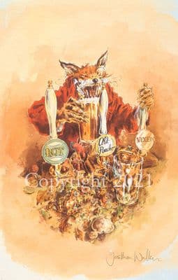 Humorous Fox Limited Edition Print 'The Landlord' by Jonathan Walker