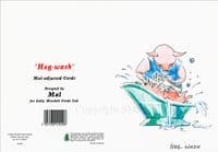 Humorous Pig Card 'Hog Wash' by Malcolm Coward
