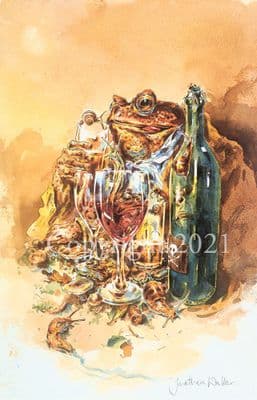 Humorous Toad Limited Edition Print 'The Connoisseur' by Jonathan Walker