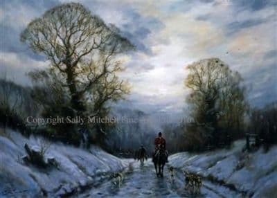 Hunting Blank Greetings Card 'Allies' by Malcolm Coward C187