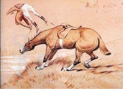 Hunting Blank Greetings Card Mostly Water' by Basil Nightingale B83