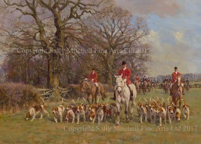 Hunting Blank Greetings Card 'The Field' by Frederick Haycock C526