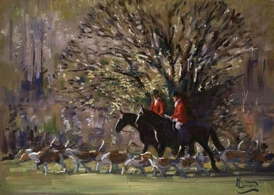 Hunting Blank Greetings Card 'Tradition' by Malcolm Coward C203