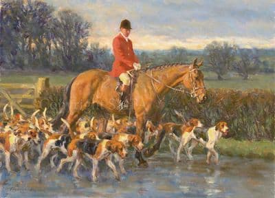Hunting Foxhound Christmas Cards 'Coming Home' by Frederick Haycock C433X