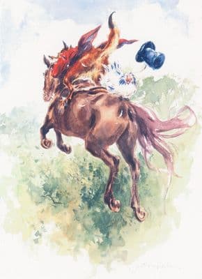 Hunting Funny Blank Greetings Card 'Harry Hieover' by Jonathan Walker C215