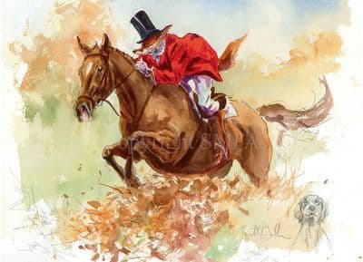 Hunting Funny Blank Greetings Card  'Hounds Ruin' by Jonathan Walker C218