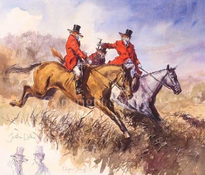 Hunting Humorous Limited Edition Print 'Elegant Scruff' by Jonathan Walker