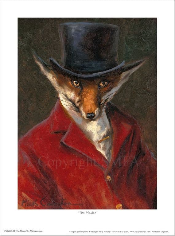 Hunting Humorous Open Edition Print 'The Master'  by Mick Cawston