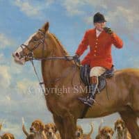 Hunting Limited Edition 'John Holiday With The Duke of Rutland's' Hounds by Frederick Haycock