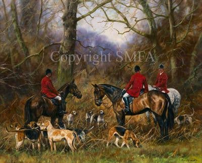 Hunting Limited Edition Print 'Autumn Gold' by John Trickett