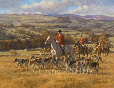 Hunting Limited Edition Print 'Autumn Splendour' by Frederick Haycock
