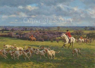 Hunting Limited Edition Print 'Away From Wilsons The Cottesmore' by Frederick Haycock