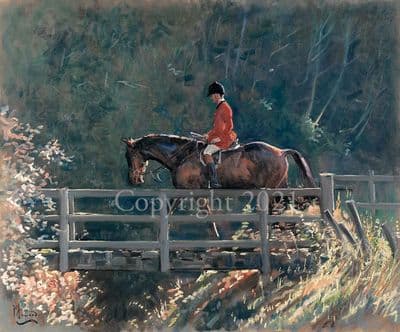 Hunting Limited Edition Print 'Bridge Over Troubled Water' by Malcolm Coward