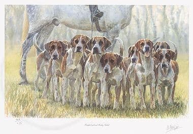 Hunting Limited Edition Print 'Bright Eyed and Bushy Tailed' by Jo Campin