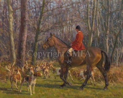 Hunting Limited Edition Print 'Drawing the Woods' by Frederick Haycock