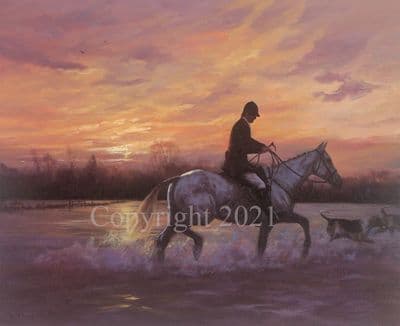 Hunting Limited Edition Print 'End of the Day' by John Trickett