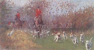 Hunting Limited Edition Print 'Moving On' by Malcolm Coward