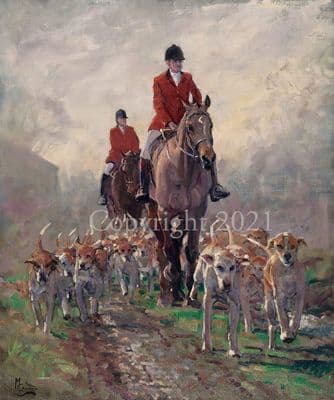 Hunting Limited Edition Print 'The Grove and Rufford' by Malcolm Coward