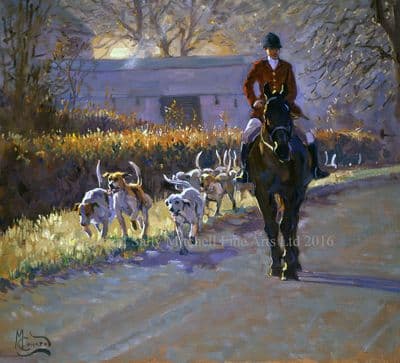 Hunting Limited Edition Print 'Undeterred' by Malcolm Coward