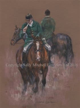 Hunting Original Pastel 'End of the Season' by Debbie Gillingham