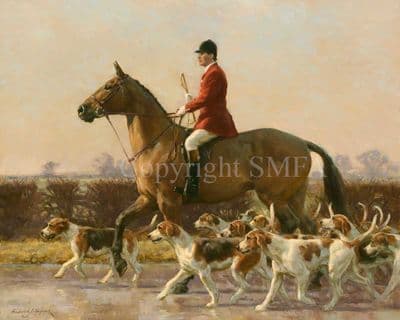 Hunting Signed Open Edition Print 'The Huntsman' by Frederick Haycock