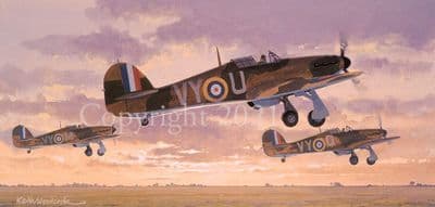 Hurricane Mk1 Aviation Limited Edition Print 'Hurricane' by Keith Woodcock