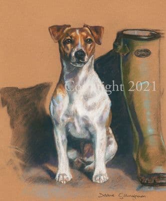 Jack Russell Limited Edition Print 'Jack Boot' by Debbie Gillingham