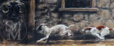 Jack Russell Sheep Limited Edition Print 'The Parent Trap' by Mick Cawston