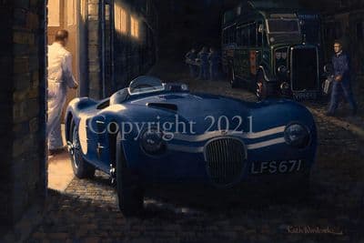 Jaguar Limited Edition Print 'Midnight at Merchiston' by Keith Woodcock