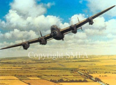 Lancaster Blank Greetings Card 'Avro Lancaster' by Keith Woodcock E1