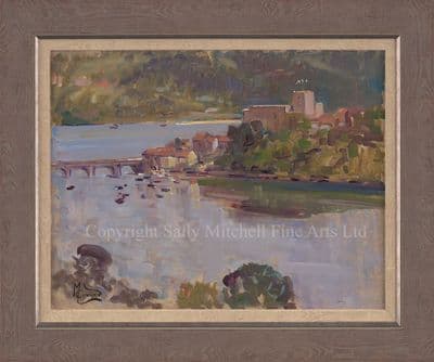 Landscape Original Oil on Panel 'San Vincente de la Barquera' by Malcolm Coward