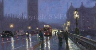 London Westminster Bridge Limited Edition Canvas Print 'Westminster Bridge' by John Trickett
