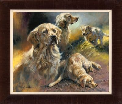 Lot 11. 'Golden Retriever' Original painting by Mick Cawston