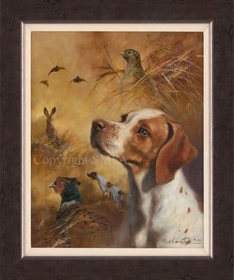 Lot 14.  'English Pointer' Original painting by Mick Cawston