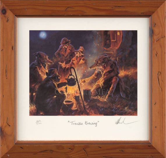 Lot 16. 'Trouble Brewing' Rare Ltd Print by Mick Cawston