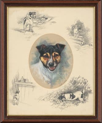 Lot 2. 'Oval Jack Russel' Original By Mick Cawston