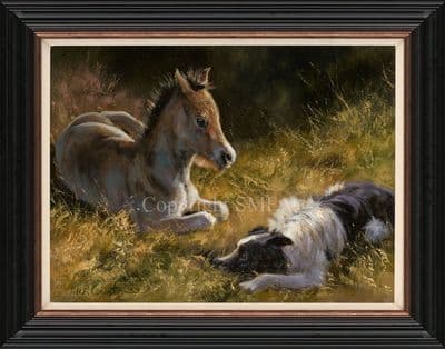 Lot 22. 'The Baby Sitter' Original Border Collie Painting by Mick Cawston