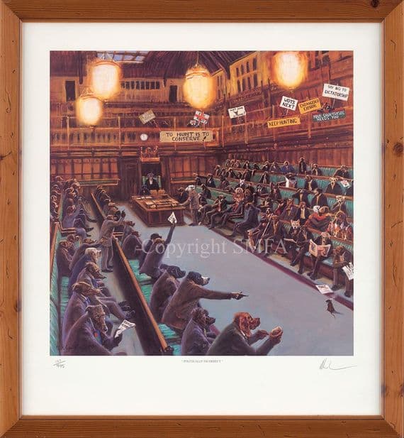 Lot 27.  'Politically Incorrect' Rare Ltd Edition print by Mick Cawston