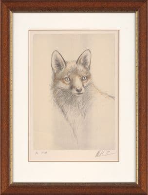 Lot 28. 'Mask' Original Fox Silkscreen Print by Mick Cawston