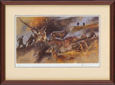 Lot 29. 'Deer Stalking' Copy No.2 Rare Sold Out Print by Mick Cawston