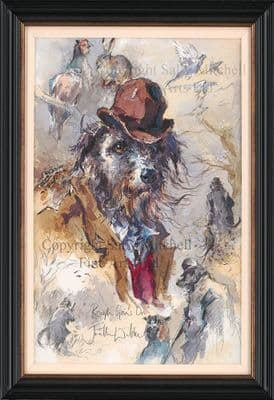 Lurcher Limited Edition Canvas Print 'Rough Goings On' by Jonathan Walker